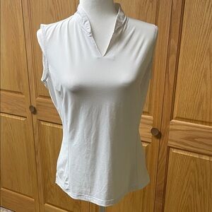 KPSUN White Sleeveless Golf Shirt